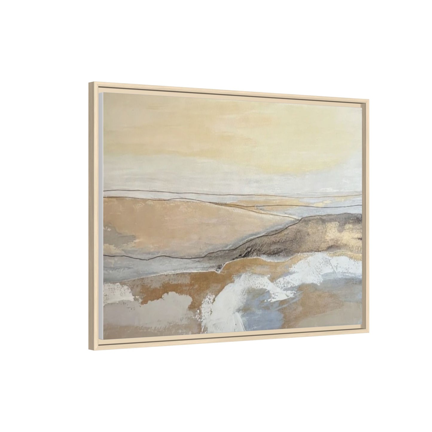 Framed Abstract Coastal Landscape Matte Canvas Wall Art