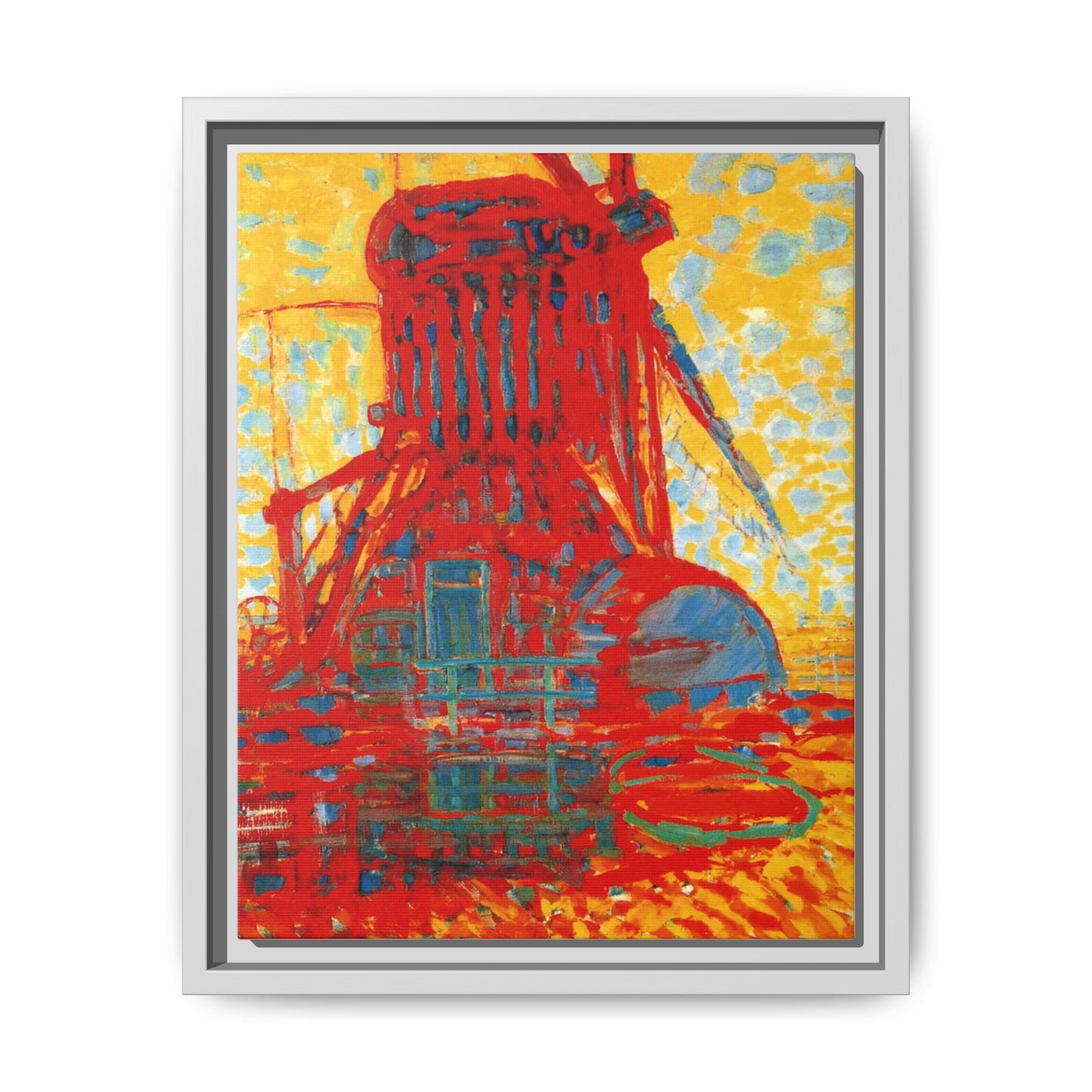 Mill by Sunlight by Piet Mondrian Matte Framed Canvas Wall Art Print