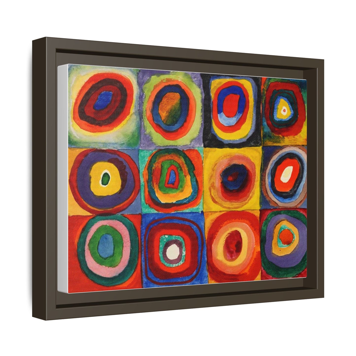 Colour Study, Squares with Concentric Circles by Vassily Kandinsky Framed Abstract Canvas Print