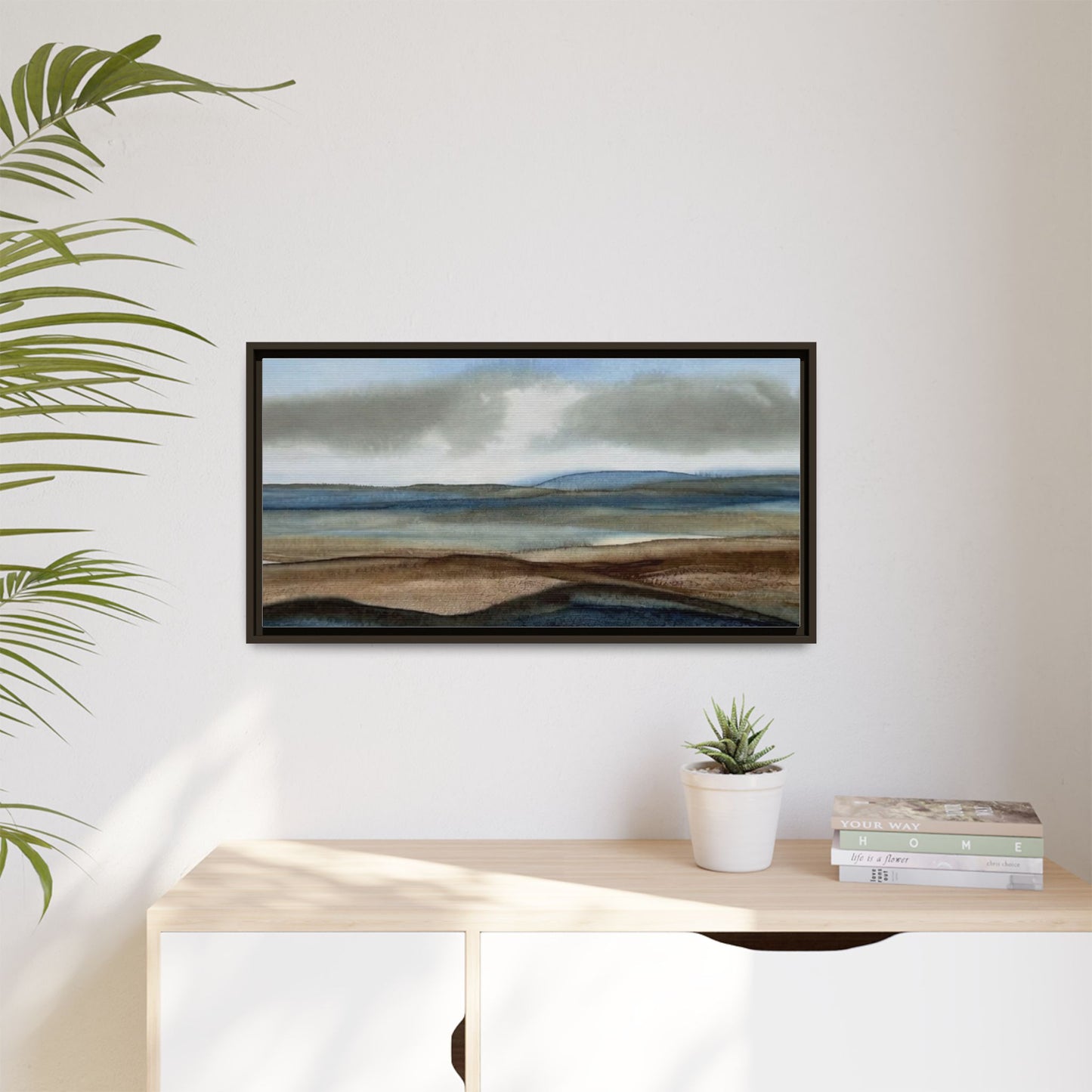Matte Canvas Landscape, Framed (Multi-color)
