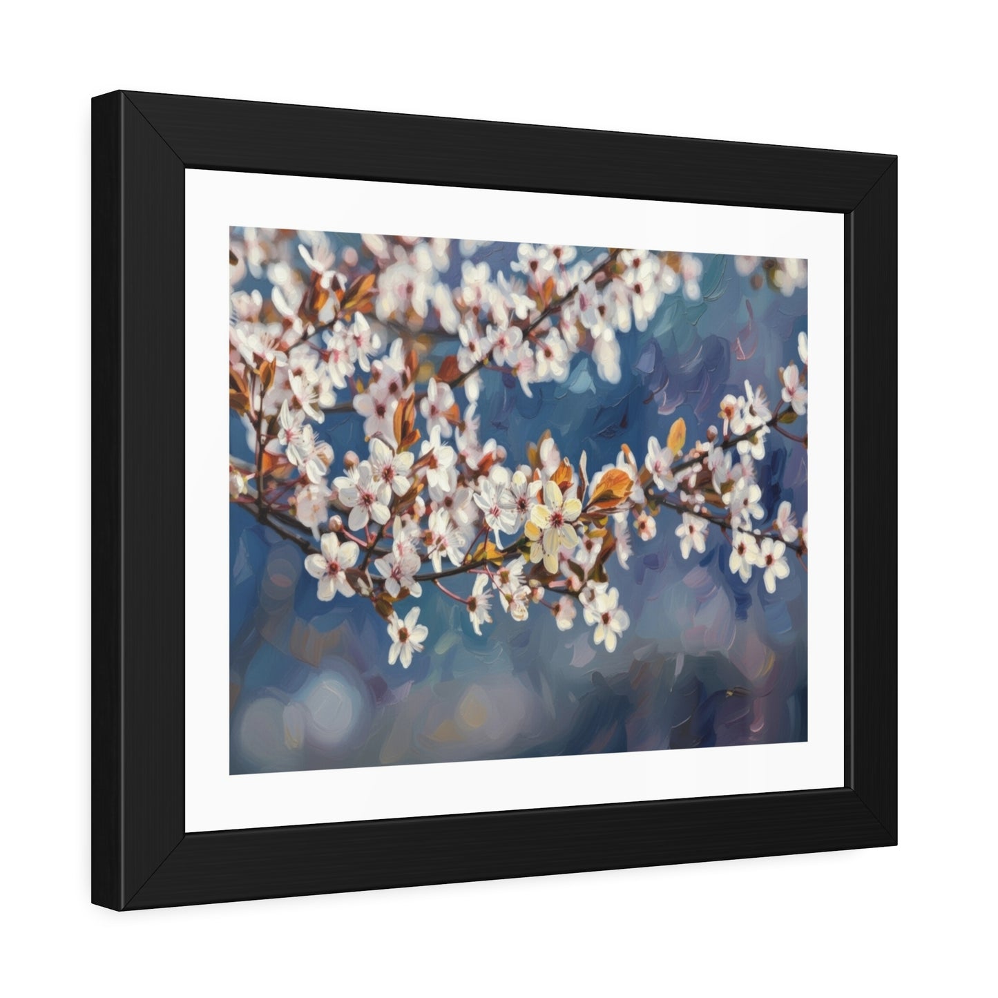 Cherry Blossom Branch Framed Poster — Floral Spring Wall Art Print