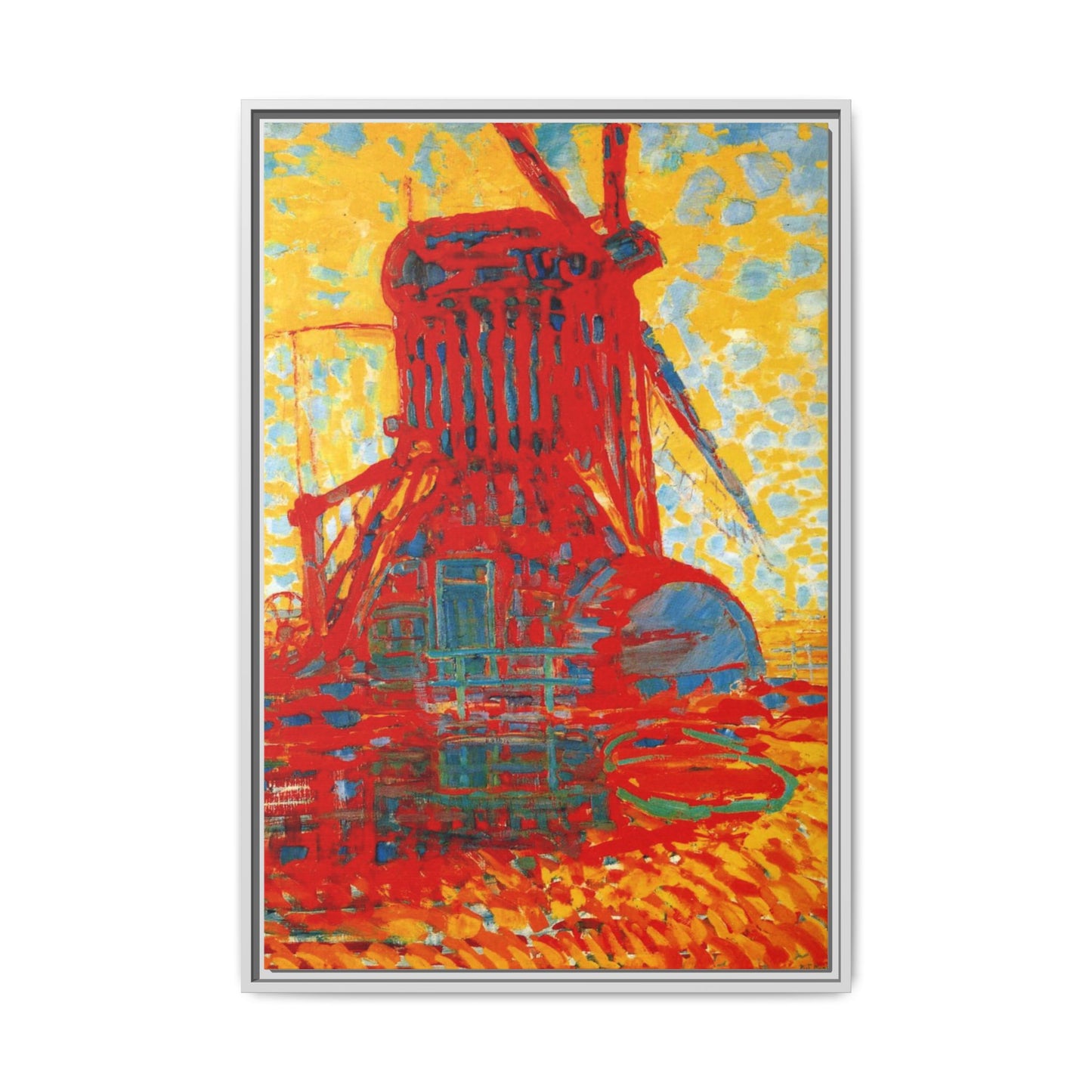 Mill by Sunlight by Piet Mondrian Matte Framed Canvas Wall Art Print