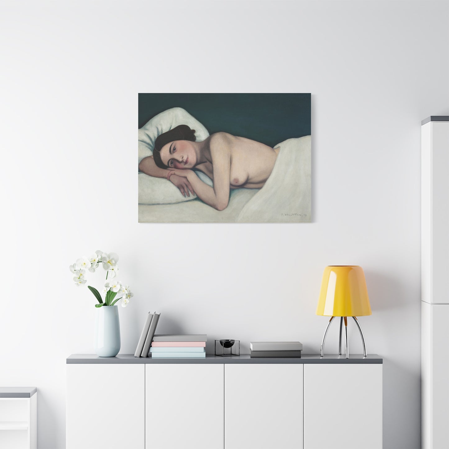 Nu au lit by Félix Vallotto Matte Canvas Wall Art Print