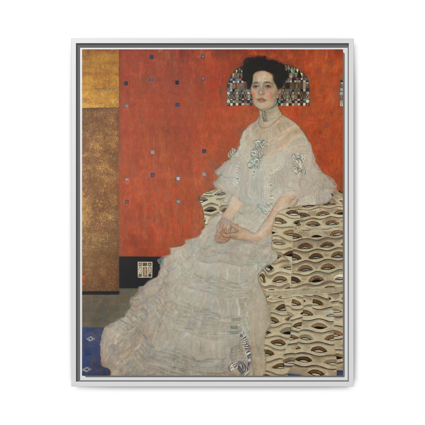 Fritza Riedler by Gustav Klimt Framed Matte Canvas Wall Art Print