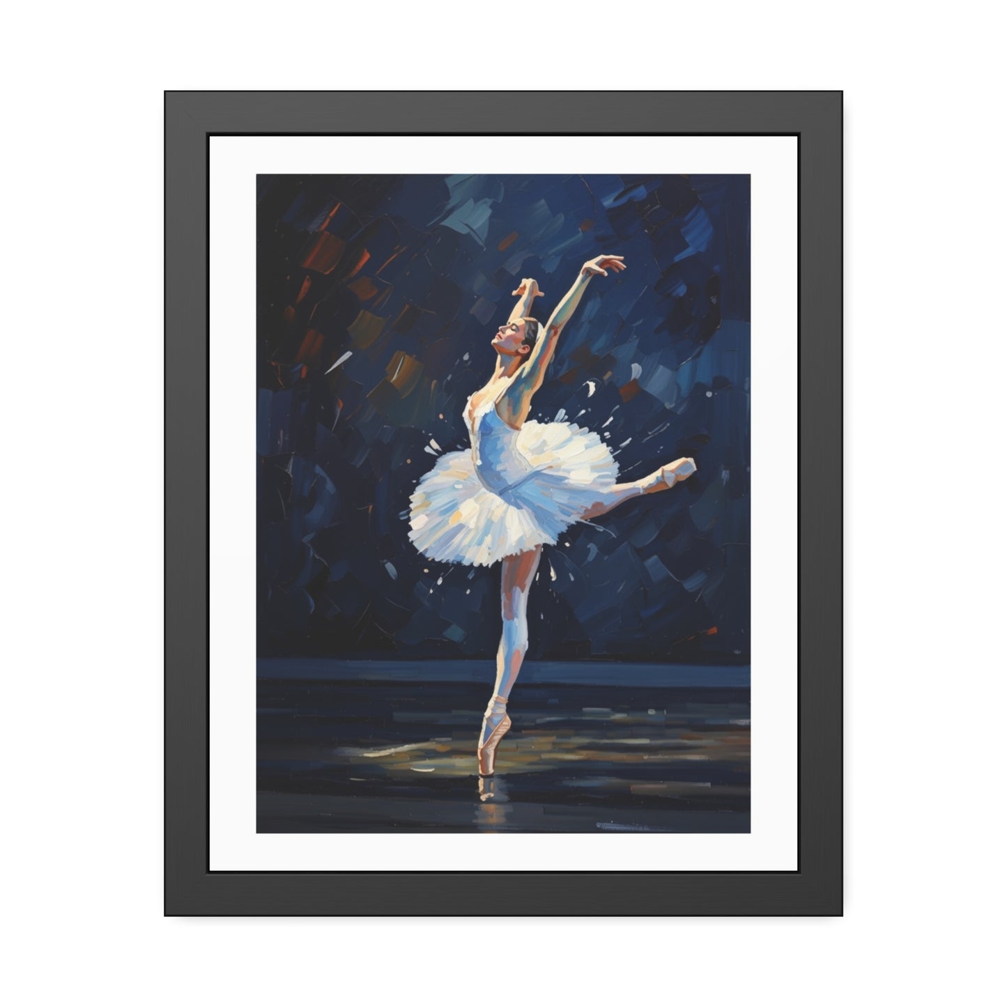 Ballet Dancer Framed Poster — Elegant Prima Ballerina Wall Art