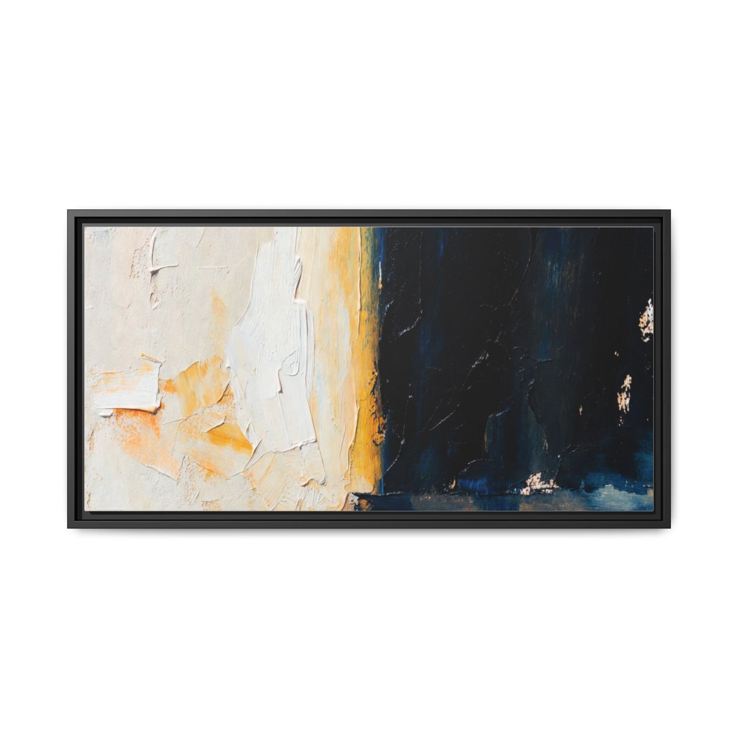 Abstract Coastal Texture Framed Canvas Art — Matte Multi-Color Wall Print
