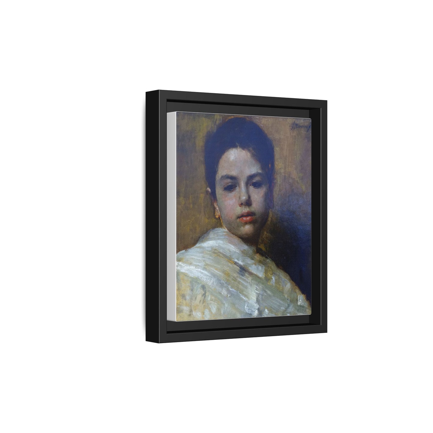 Carminella by Antonio Mancini Framed Matte Canvas Art Print