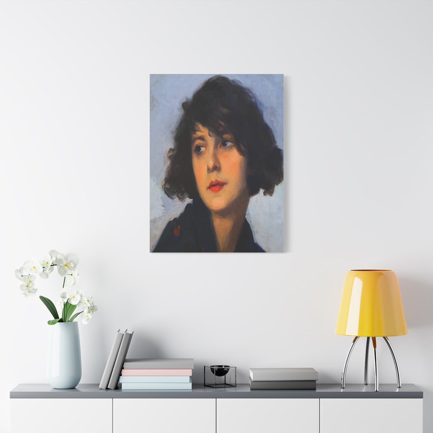 Mulher do chale verde (cropped) by Cyprien Eugene Boulet Matte Canvas Print — Stretched Wall Art