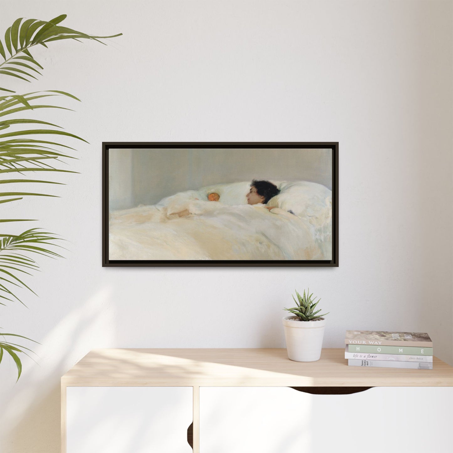 Mother by Joaquin Sorolla y Bastida Framed Matte Canvas Wall Art Print