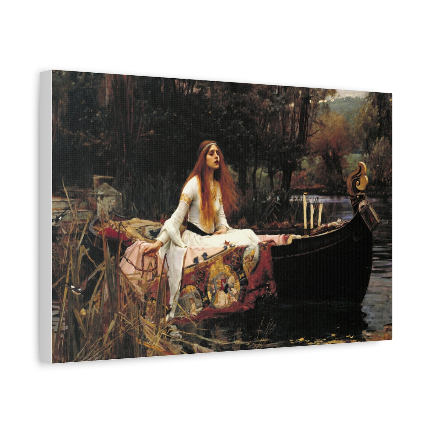 The Lady of Shalott by John William Waterhouse Matte Canvas Wall Art Print