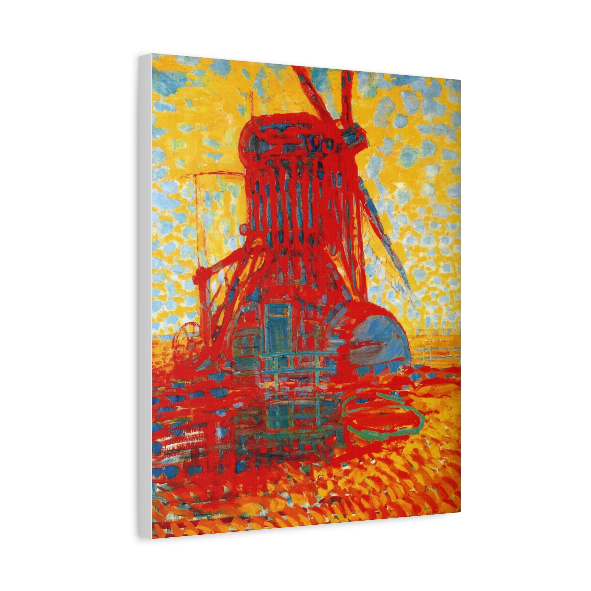Mill by Sunlight by Piet Mondrian Canvas Wall Art Print
