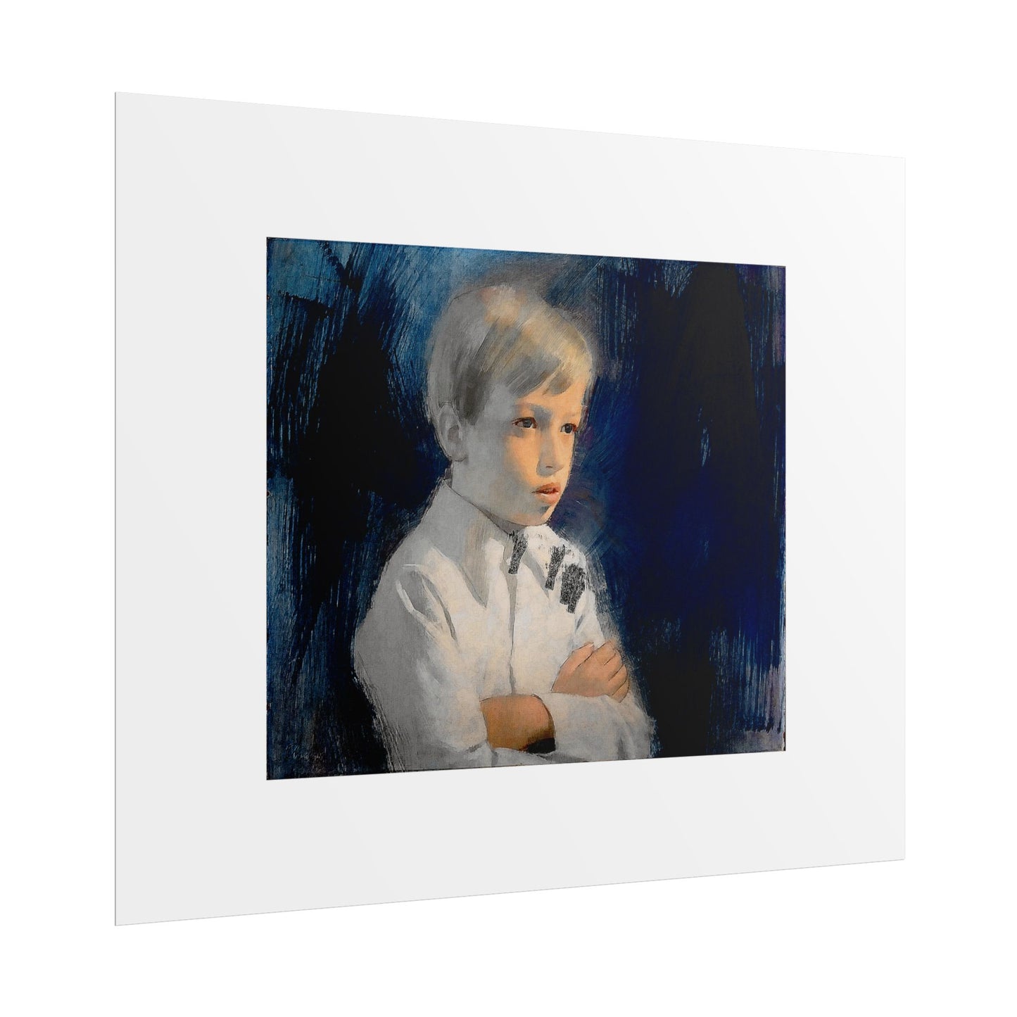 Painting of boy by Unknown Artist Wall Art Print