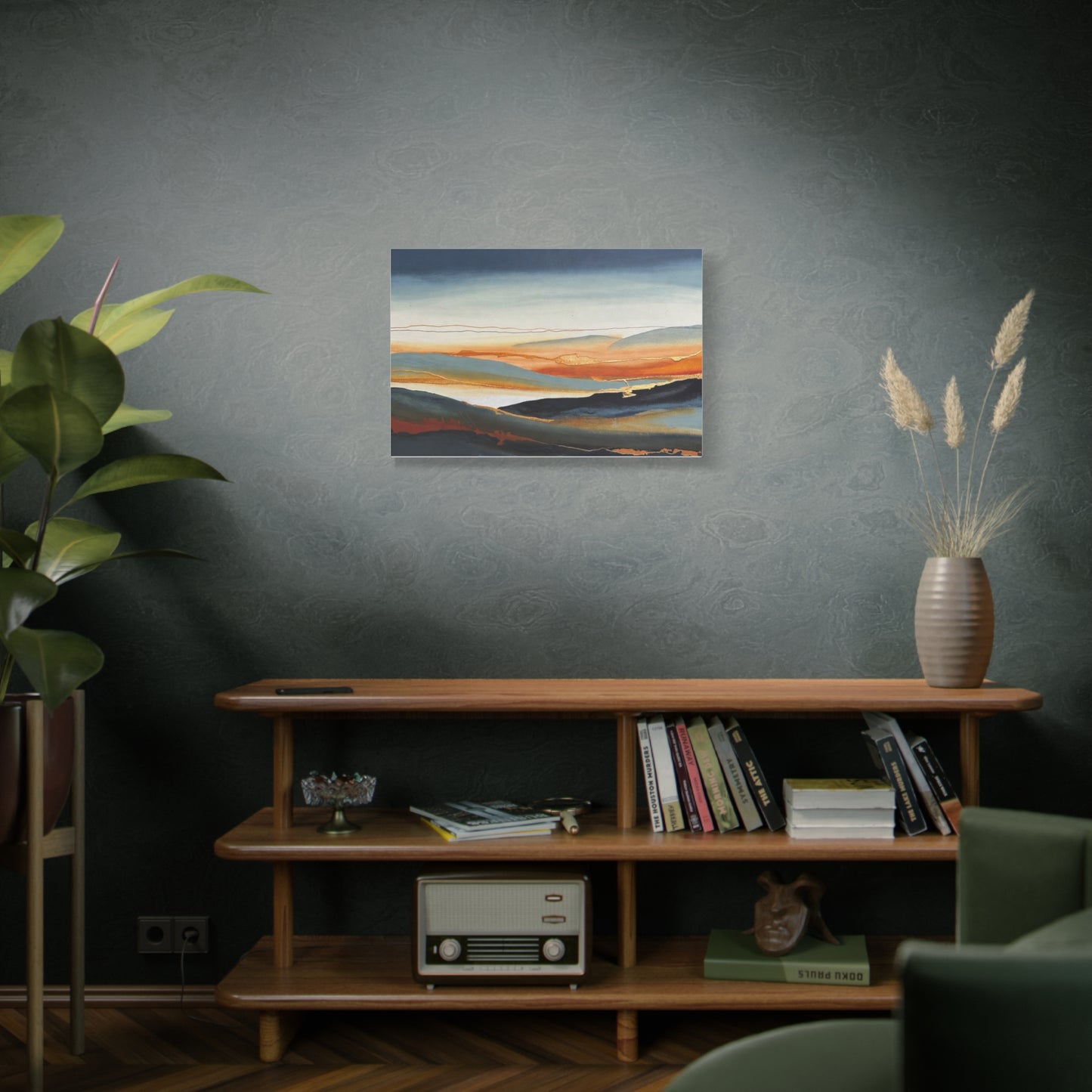 Abstract Coastal Sunset Canvas Print — Matte Stretched Wall Art