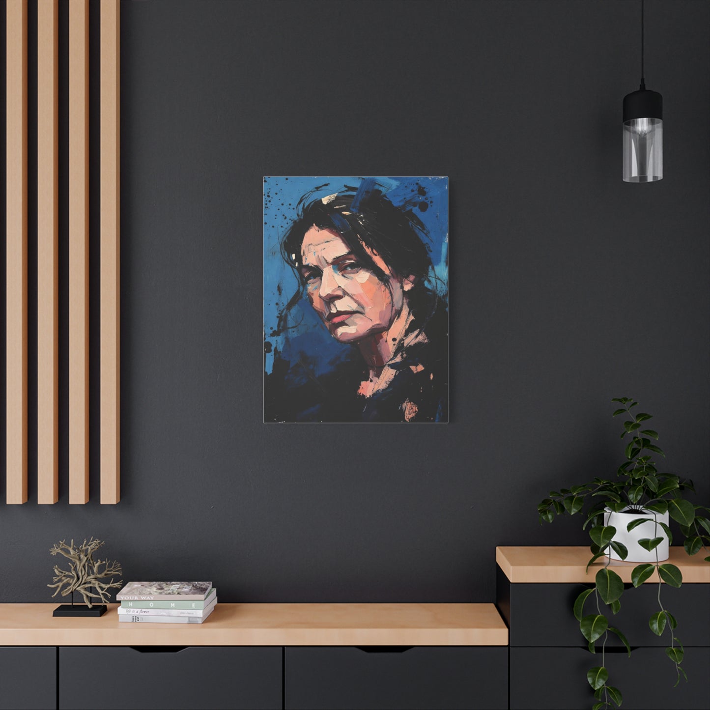 Expressionist Portrait Canvas — Matte Stretched Wall Art