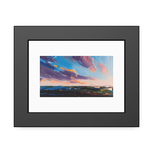 Framed Poster – Colorful Coastal Sunset Landscape Art Print