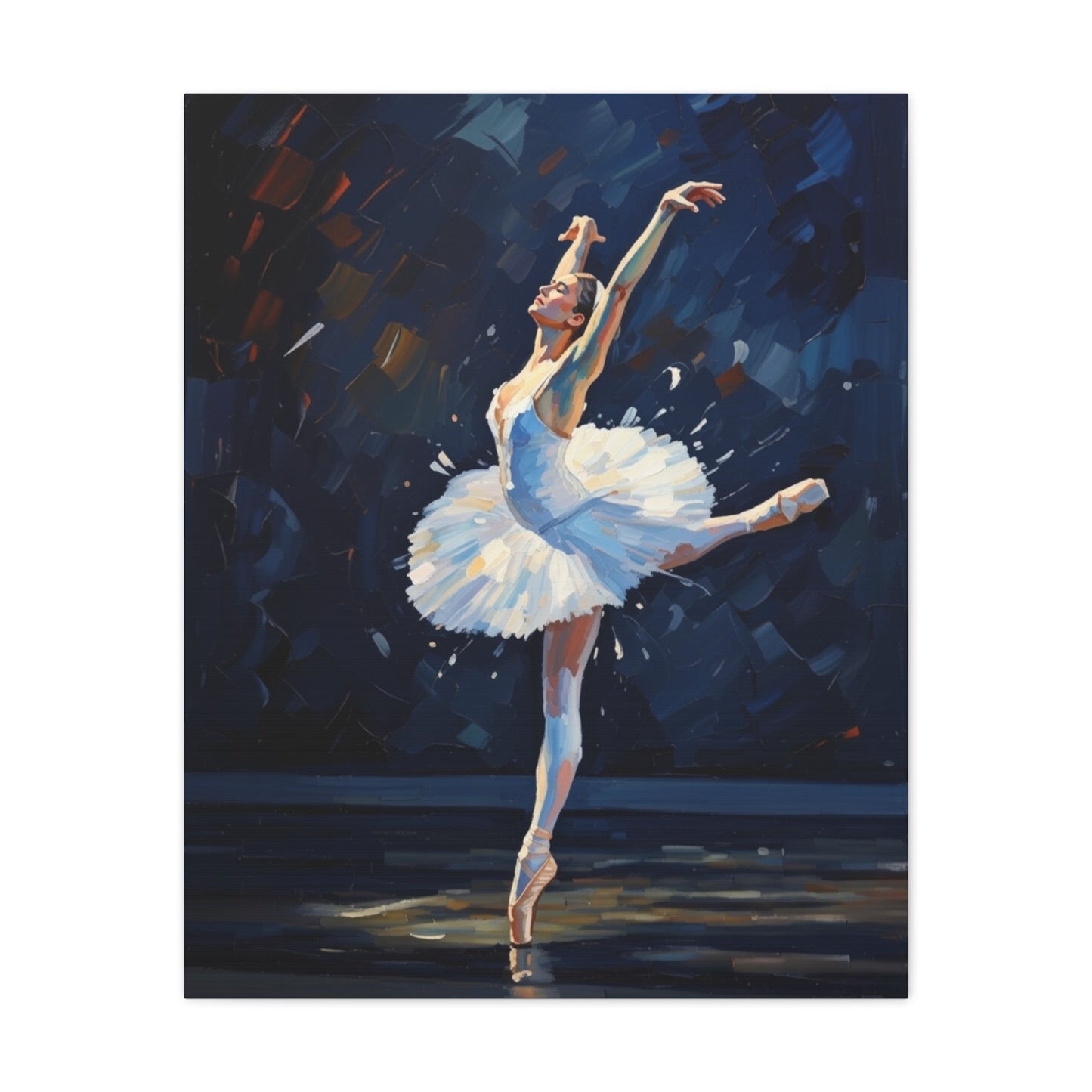 Ballerina Dance Matte Canvas Wall Art — Stretched 1.25"