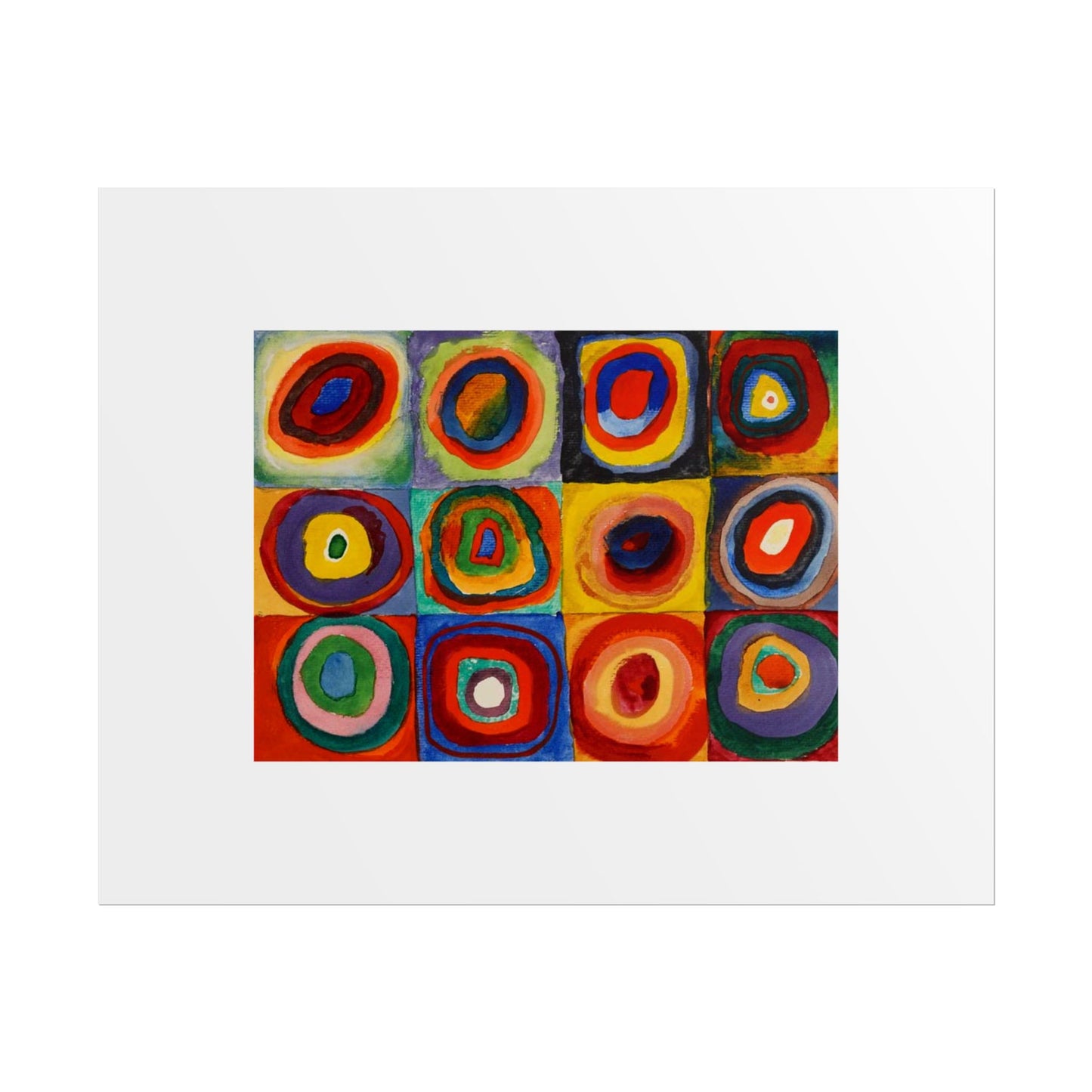 Colour Study, Squares with Concentric Circles by Vassily Kandinsky Wall Art Print