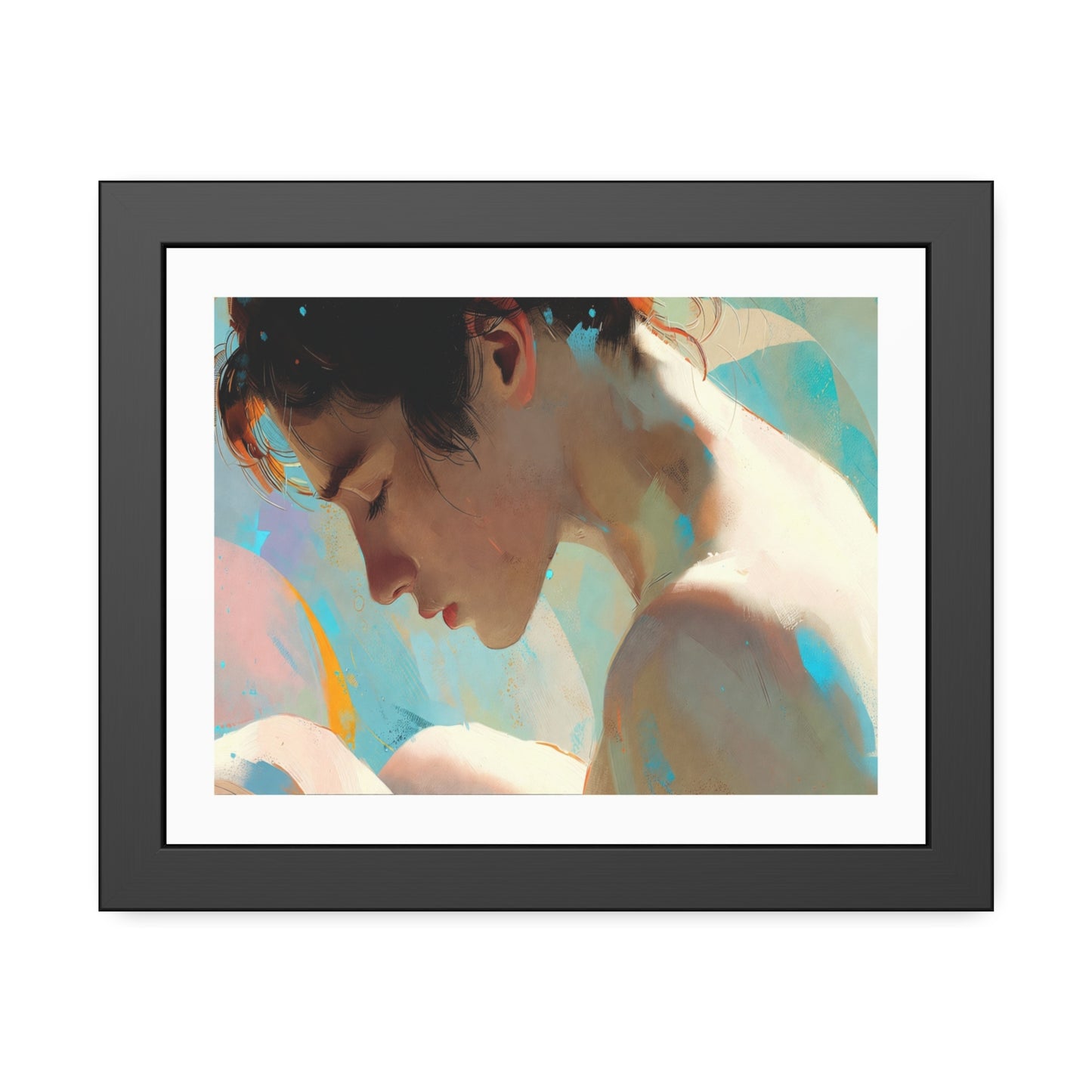 Framed Art Poster — Serene Portrait Print for Home Decor