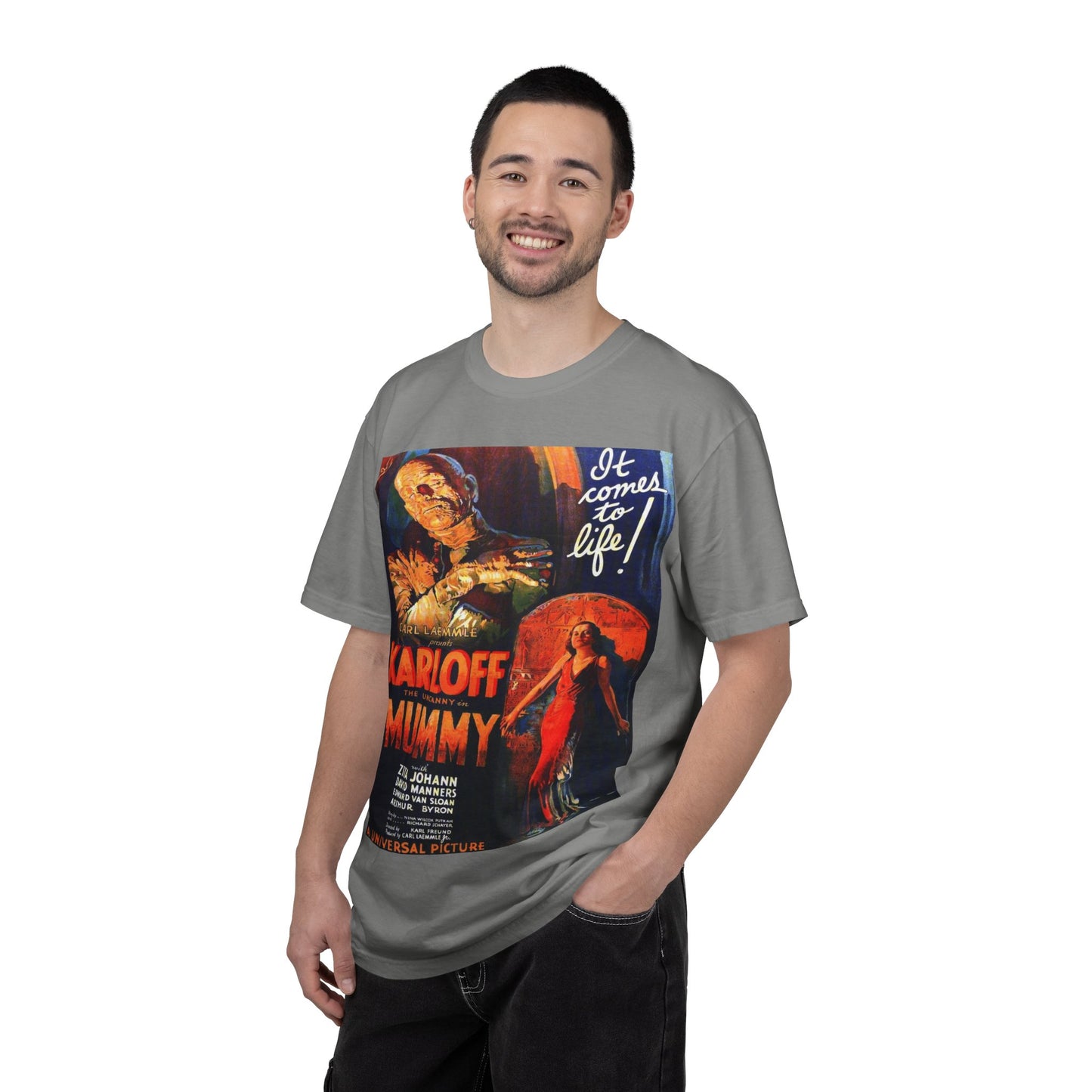 Mummy Movie Poster T‑Shirt — Vintage Karloff Horror Graphic Tee