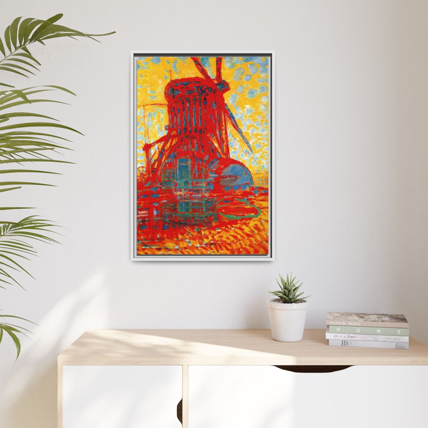 Mill by Sunlight by Piet Mondrian Matte Framed Canvas Wall Art Print