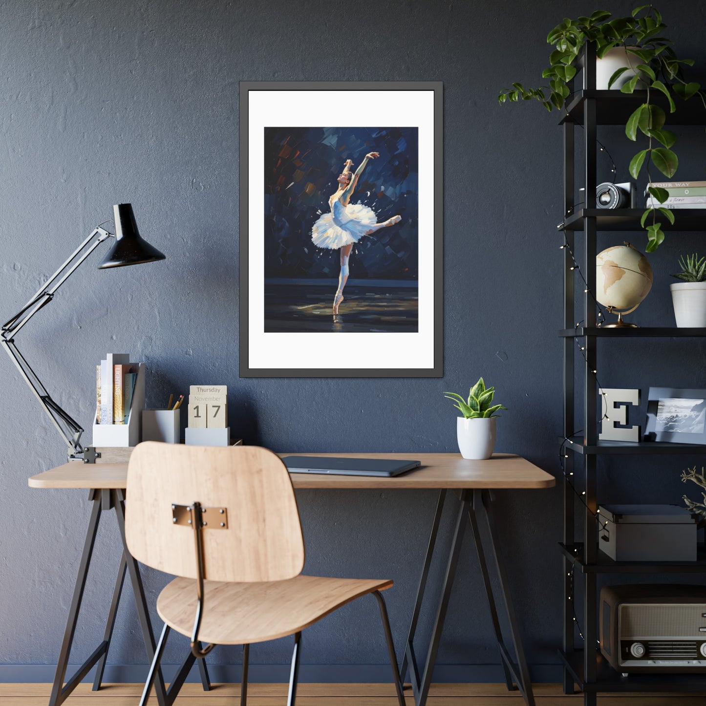 Ballet Dancer Framed Poster — Elegant Prima Ballerina Wall Art