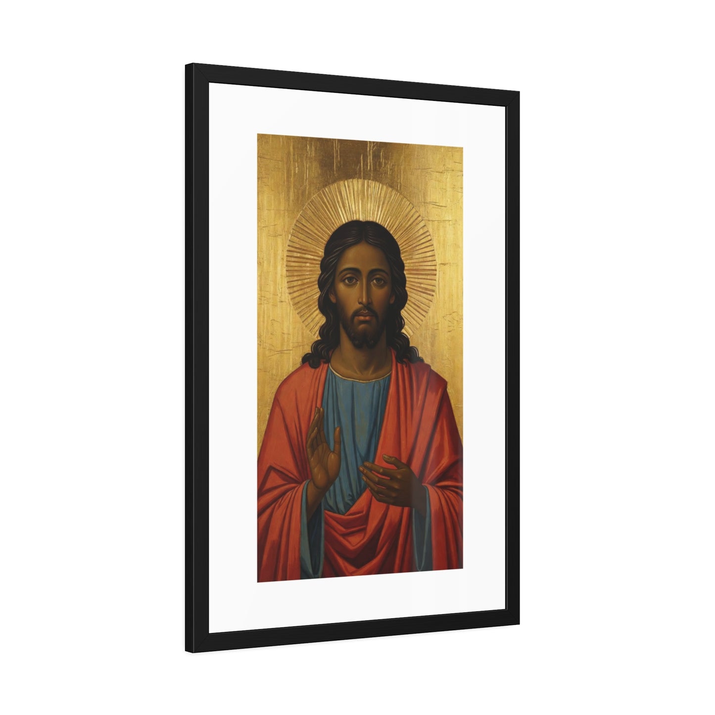 Religious Art Poster — Icon of Christ Framed Paper Print