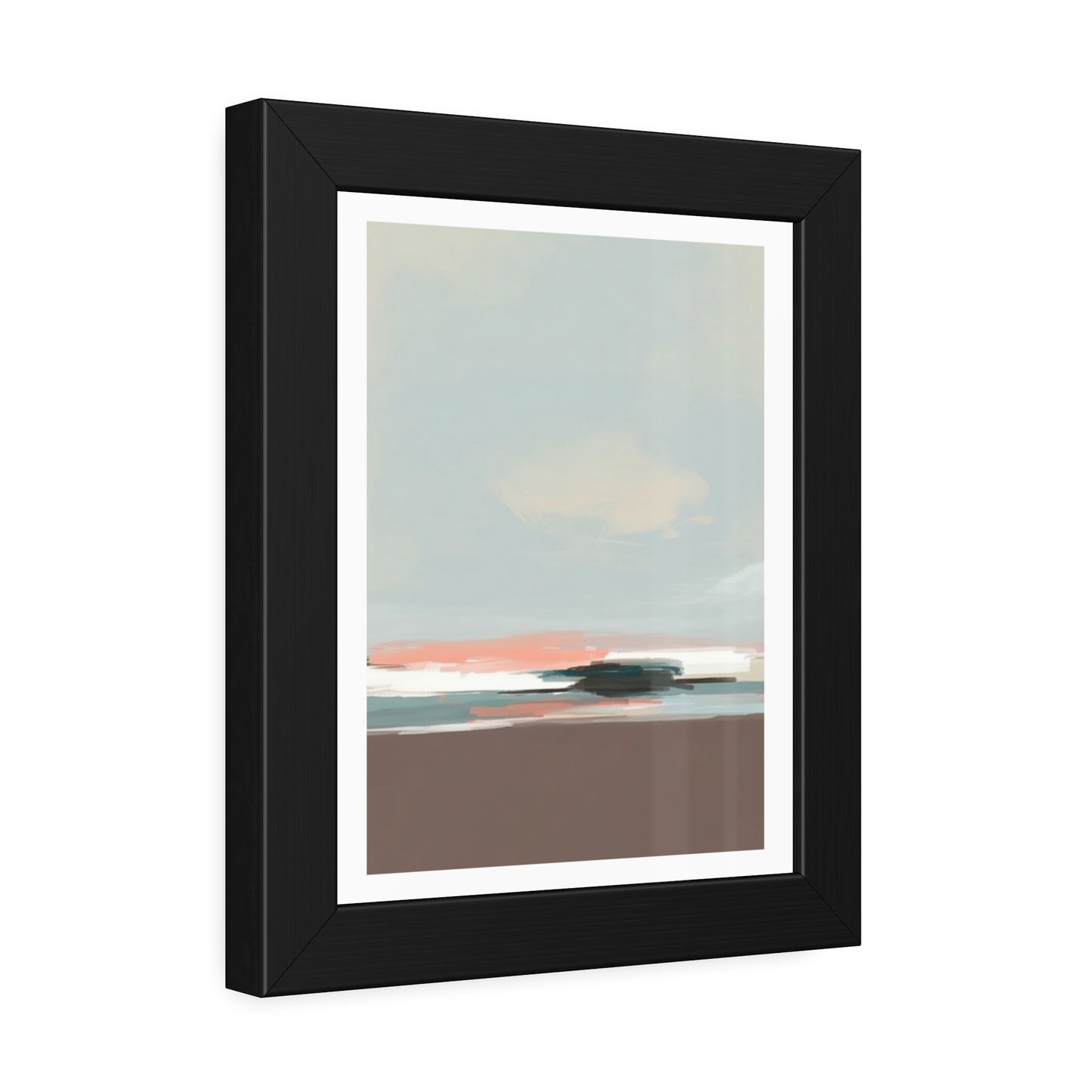 Abstract Seaside Framed Art Print — Minimal Coastal Poster