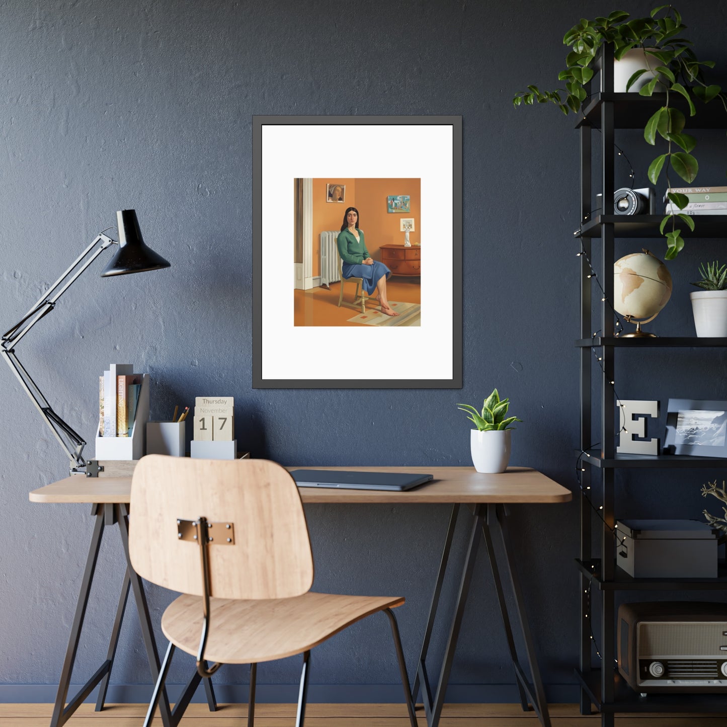 Framed Art Print — Contemporary Figurative Portrait Poster