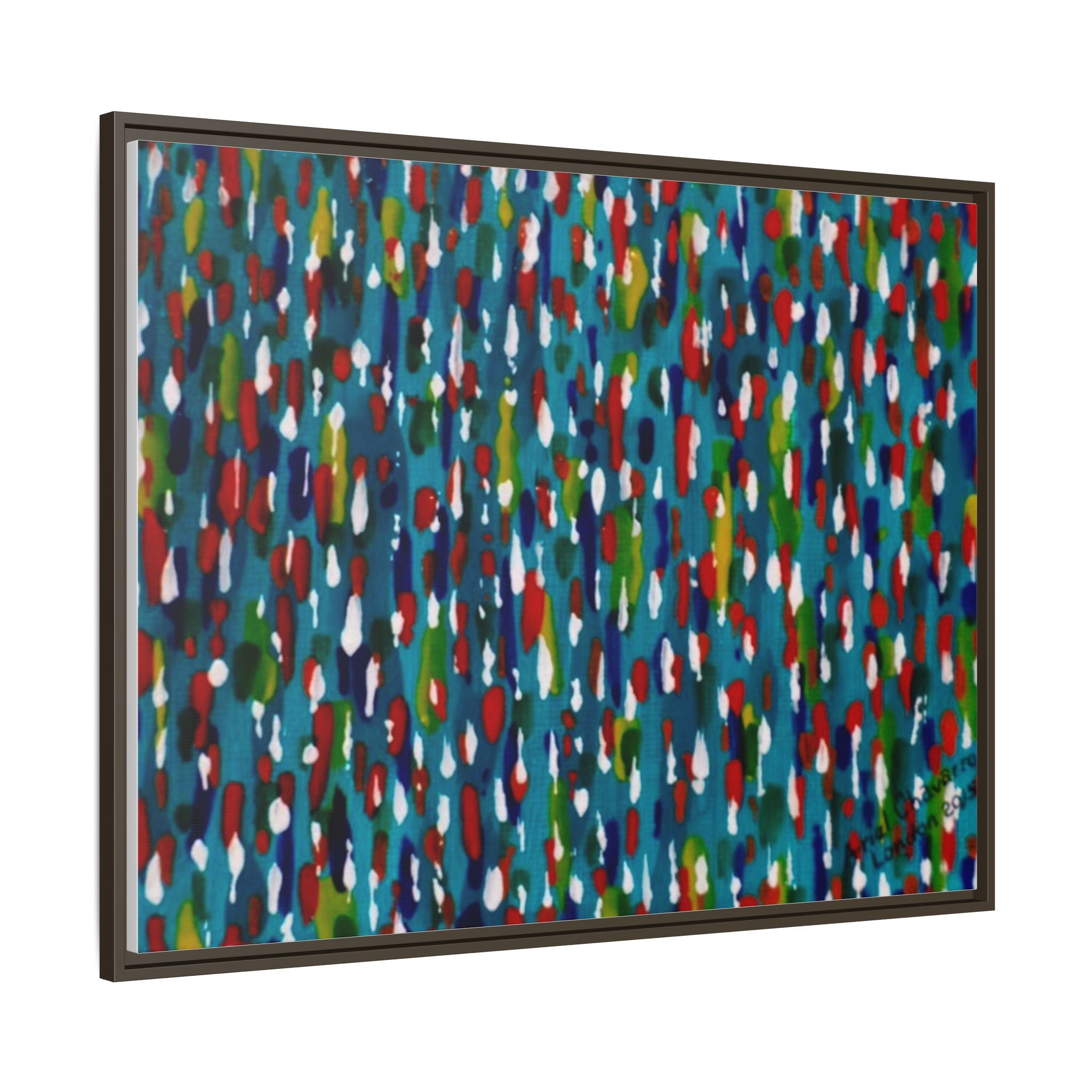 Colours Of The Soul Reflecting On Water by Ariel Chavarro Avila Matte Canvas Framed Art