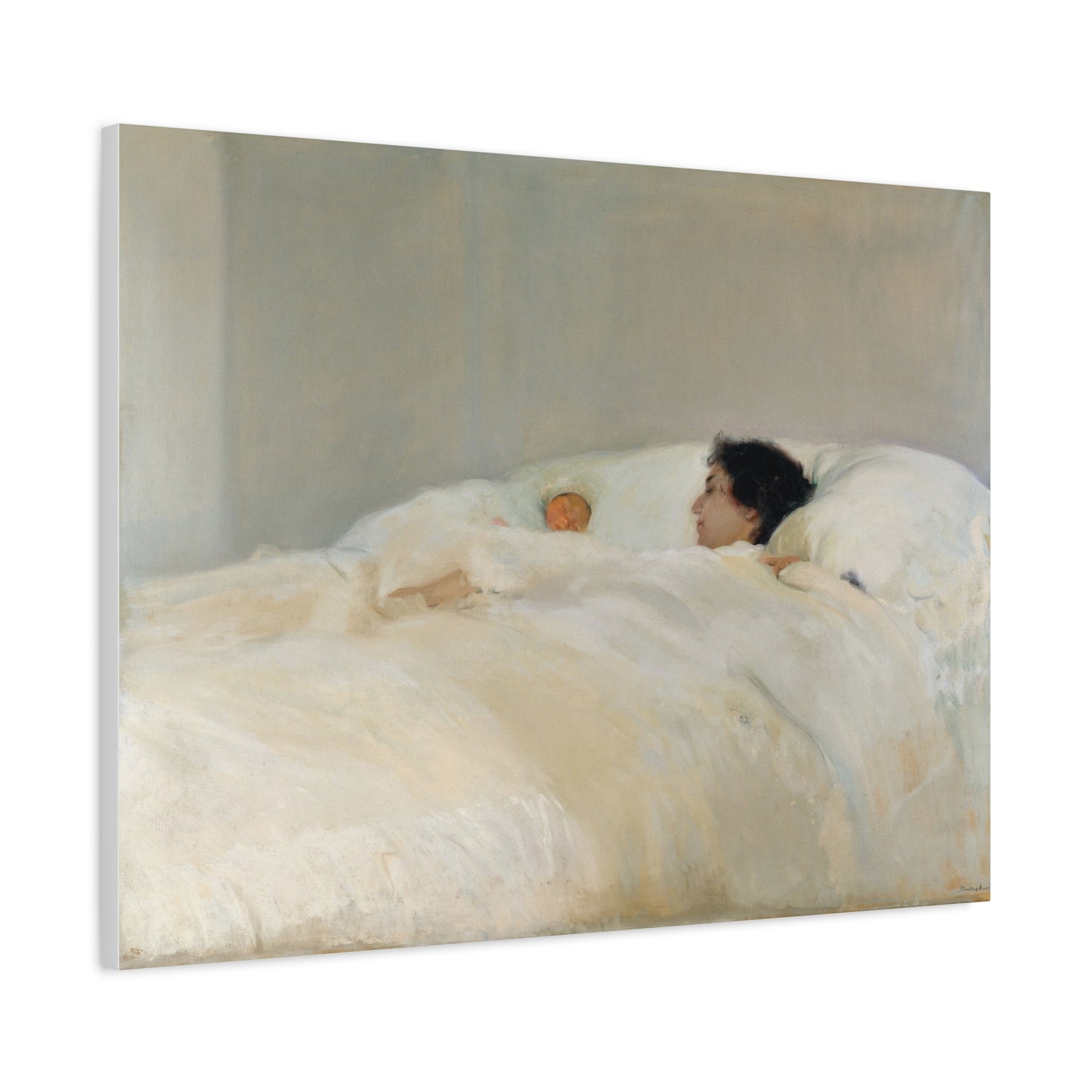 Mother by Joaquin Sorolla y Bastida Art Canvas Print — Serene Nursery Wall Decor