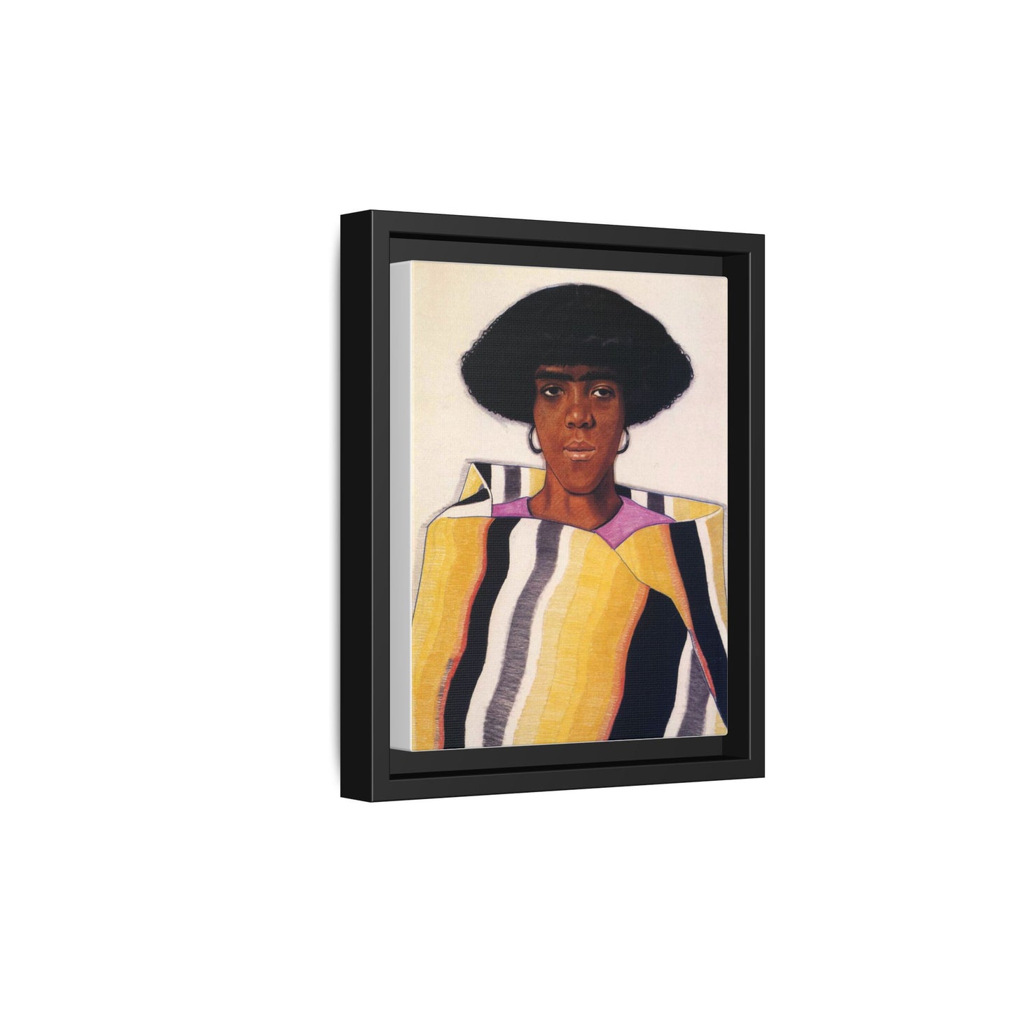 Portrait of an African American Woman by Winold Reiss Framed Matte Canvas Portrait