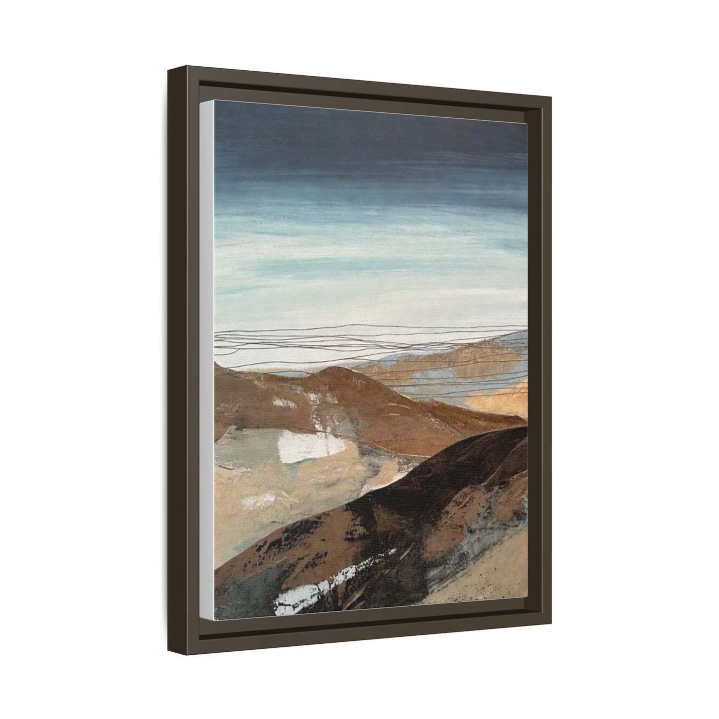 Framed Matte Canvas Art — Serene Abstract Landscape