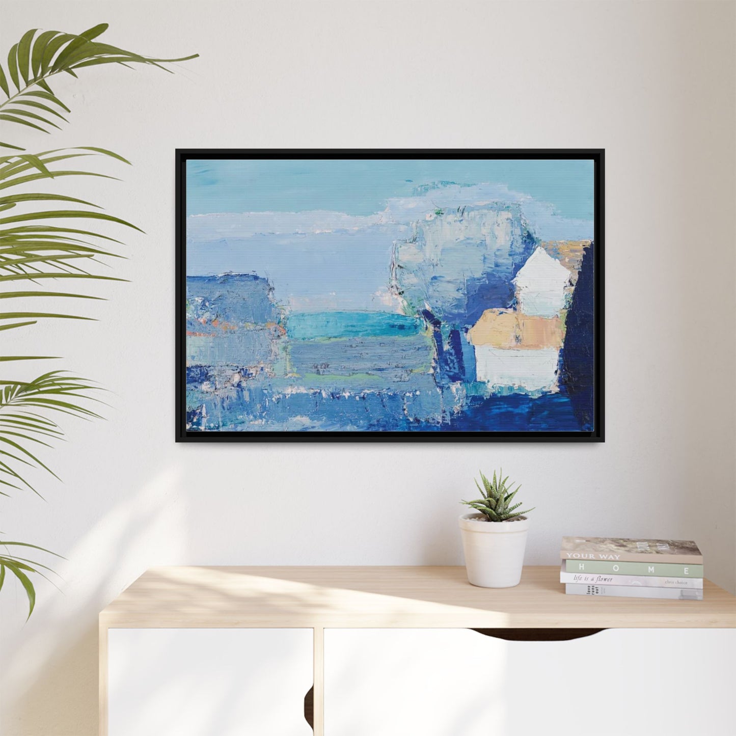 Paysage de Provence by Nicolas de Staël Framed Matte Canvas Seascape Wall Art Print