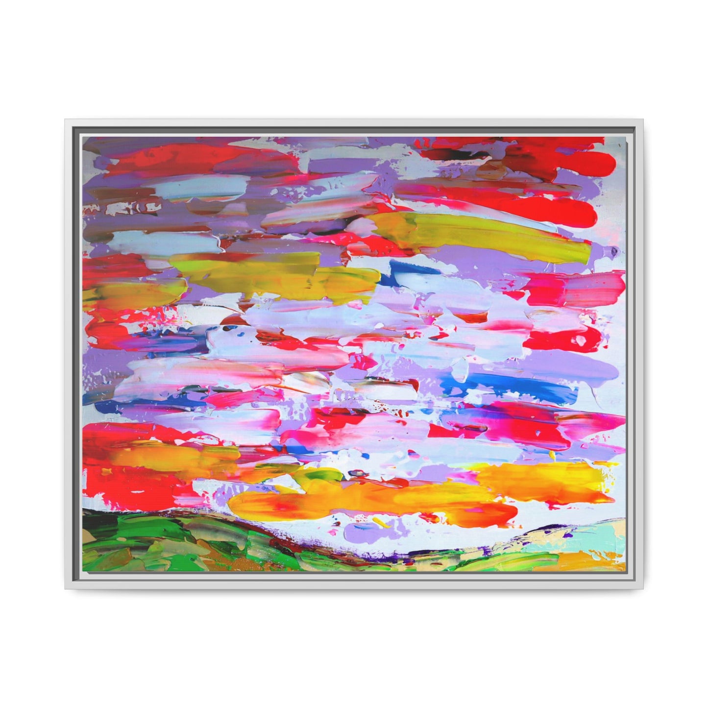 Sunny day in may by Norman Barrett Framed Matte Canvas Wall Art