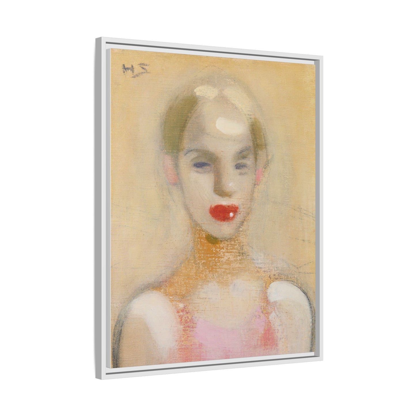 Circus Girl by Helene Schjerfbeck Framed Matte Canvas Portrait Art Print