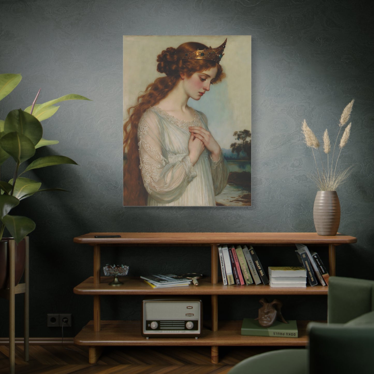 Vintage Romantic Princess Painting — Matte Canvas Wall Art