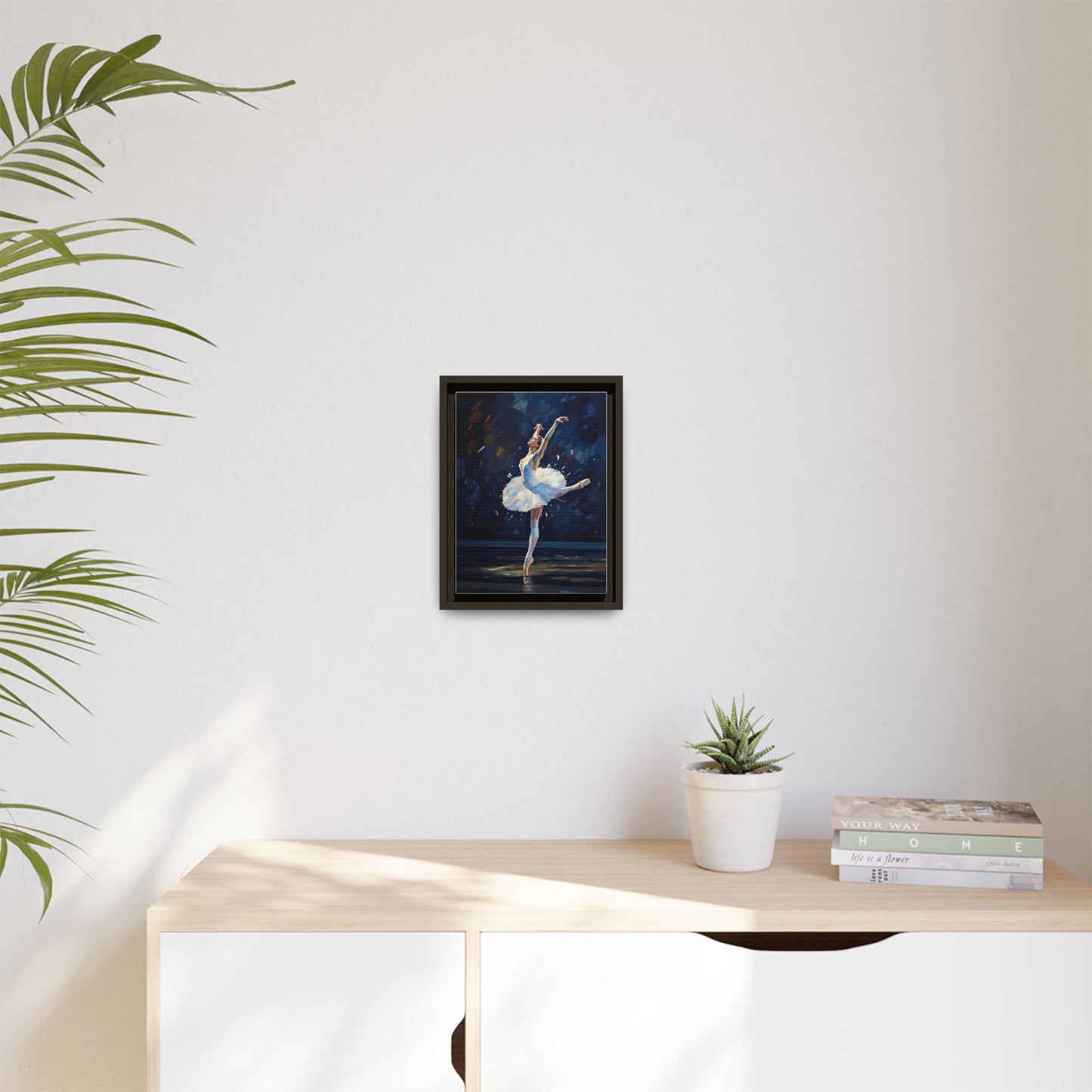 Ballerina Ballet Canvas Print — Framed Matte Wall Art
