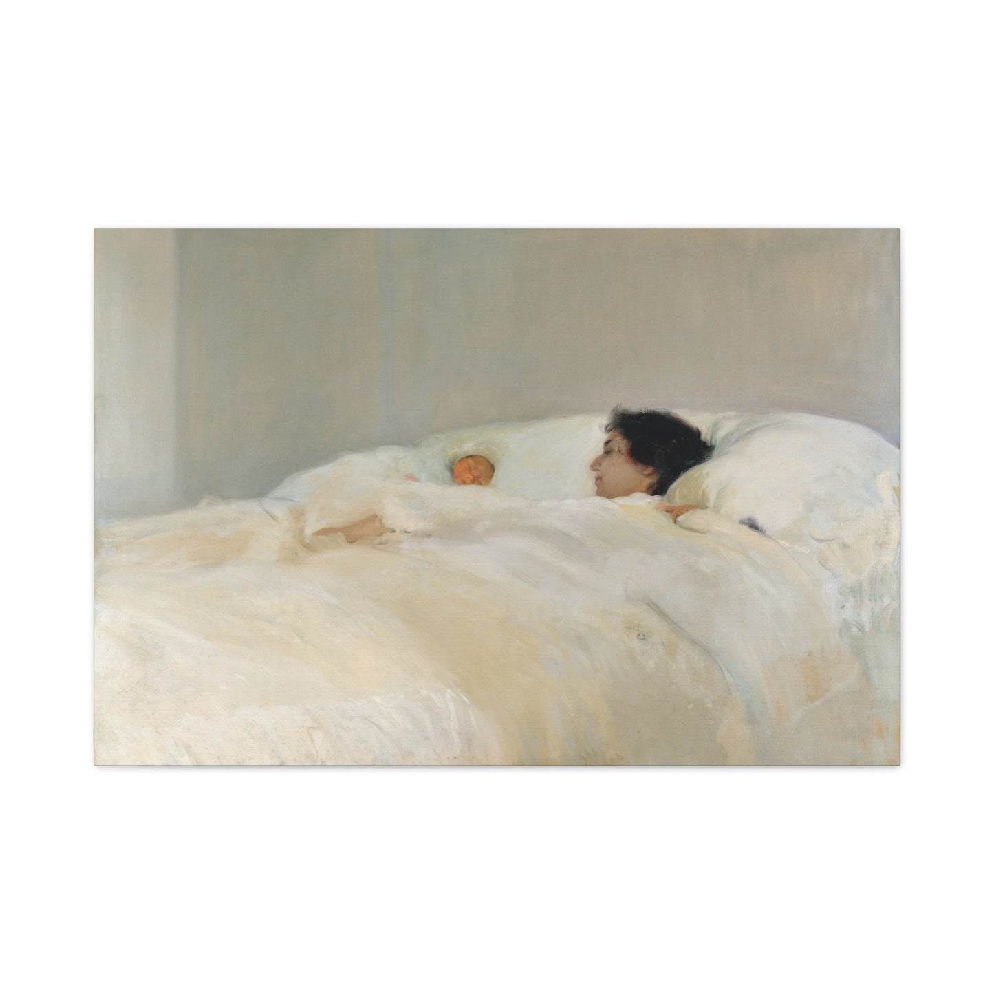 Mother by Joaquin Sorolla y Bastida Art Canvas Print — Serene Nursery Wall Decor