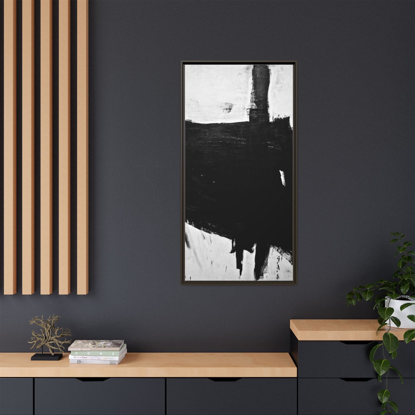 Sabra by Franz Kline Abstract Matte Canvas Framed Wall Art Print