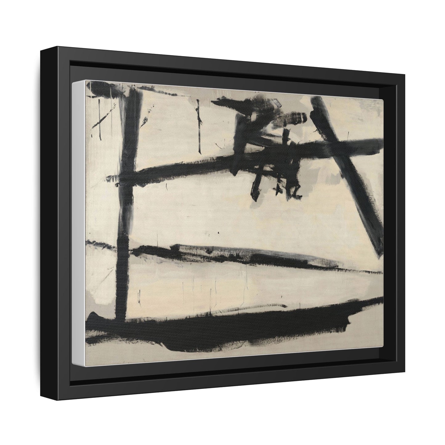 Painting Number 2 by Franz Kline Framed Abstract Canvas Art Print