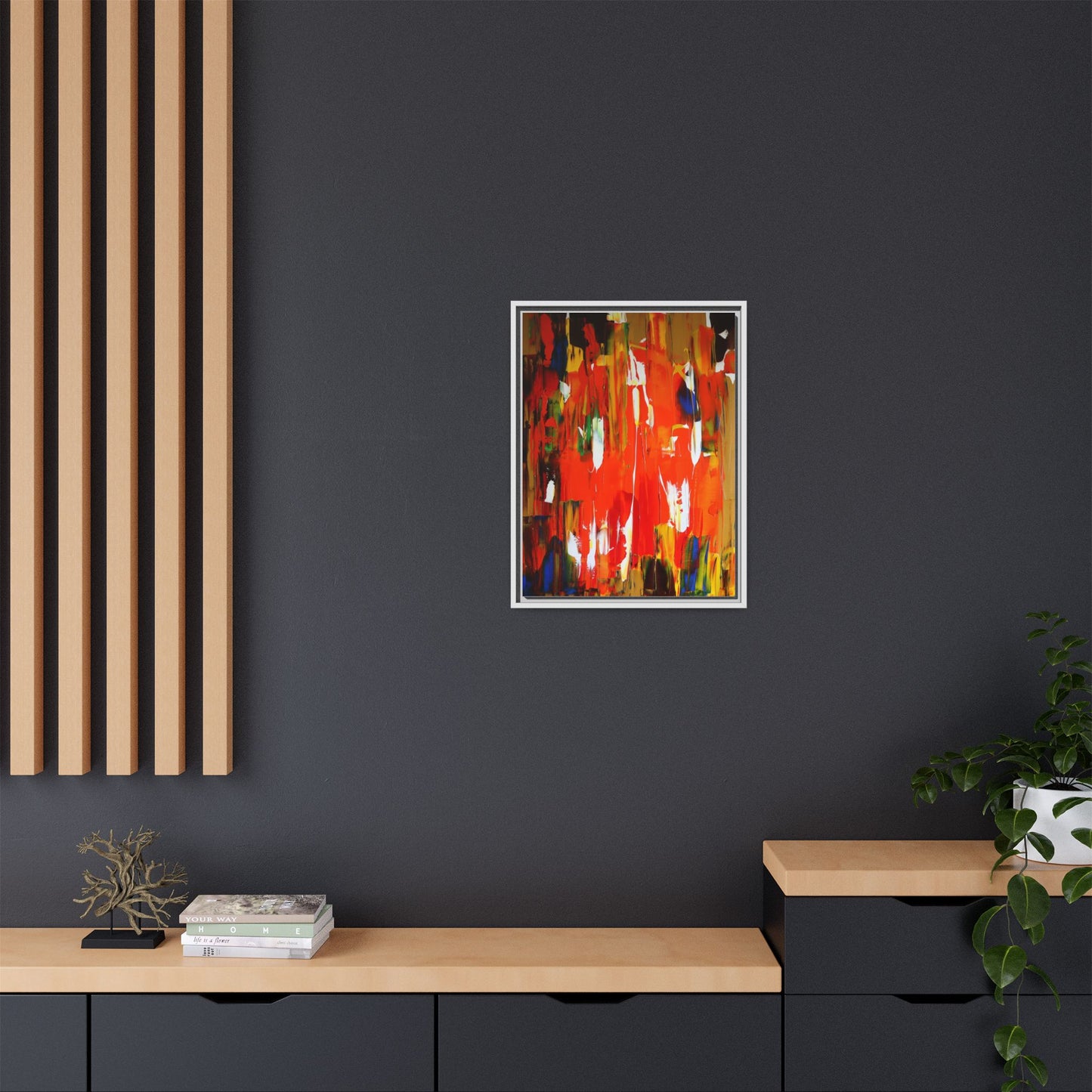 Burn baby burn by Norman Barrett Framed Matte Canvas Wall Art