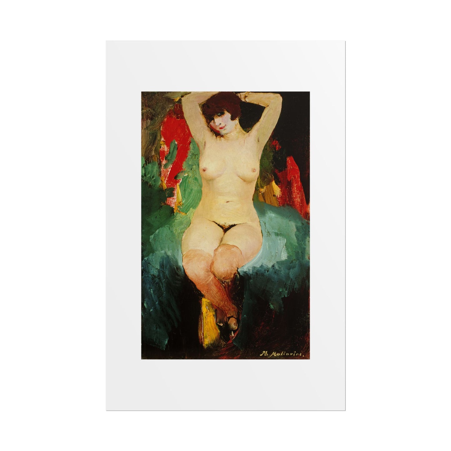 Nude female by Filipp Malyavin Wall Art Poster