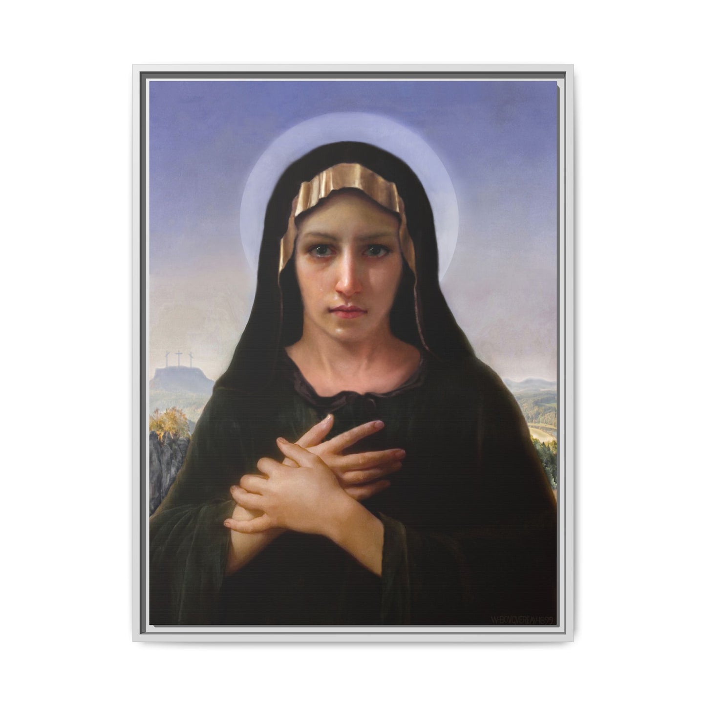 Virgo Solitudinis by William Adolphe Bouguereau Framed Matte Canvas Print