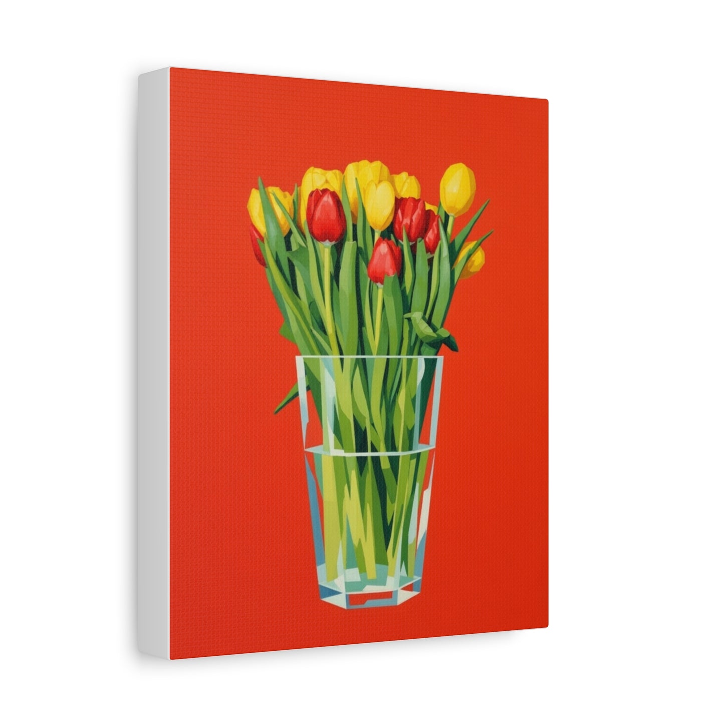 Tulip Bouquet Canvas Print — Vibrant Red Floral Wall Art