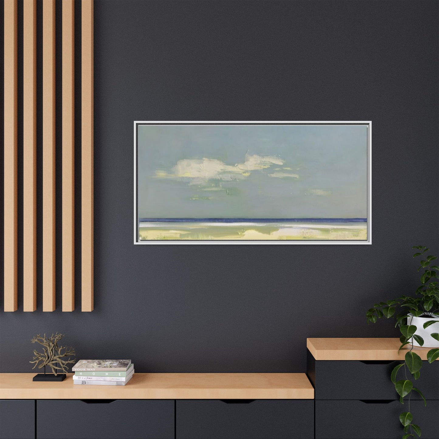 Coastal Calm Matte Canvas Framed Wall Art