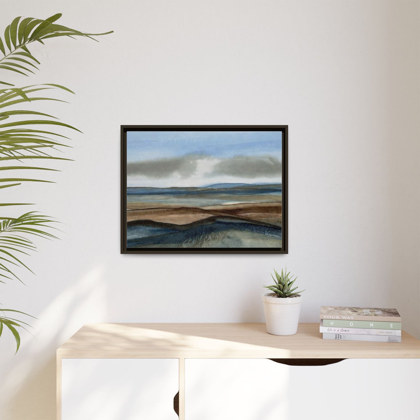 Matte Canvas Landscape, Framed (Multi-color)