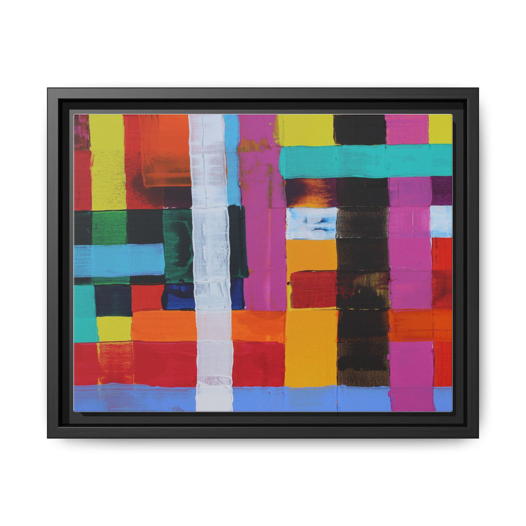 Farbfeld Malerei (Acryl) by Unknown Artist Matte Framed Canvas Wall Art Print