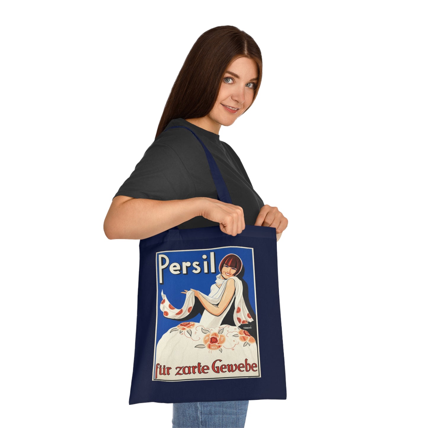 Vintage Persil Poster Cotton Tote — Retro Laundry Advertising Graphic Bag