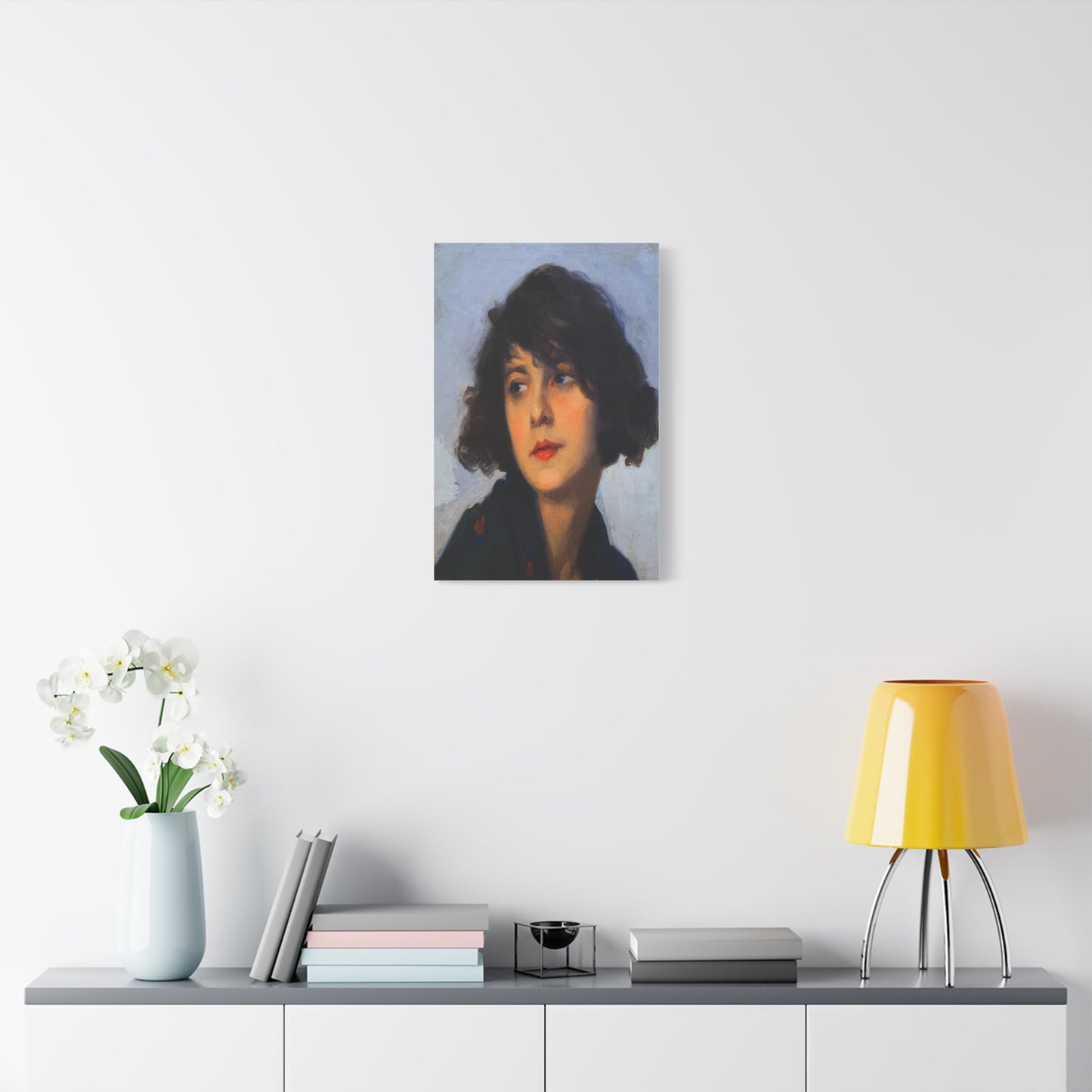 Mulher do chale verde (cropped) by Cyprien Eugene Boulet Matte Canvas Print — Stretched Wall Art