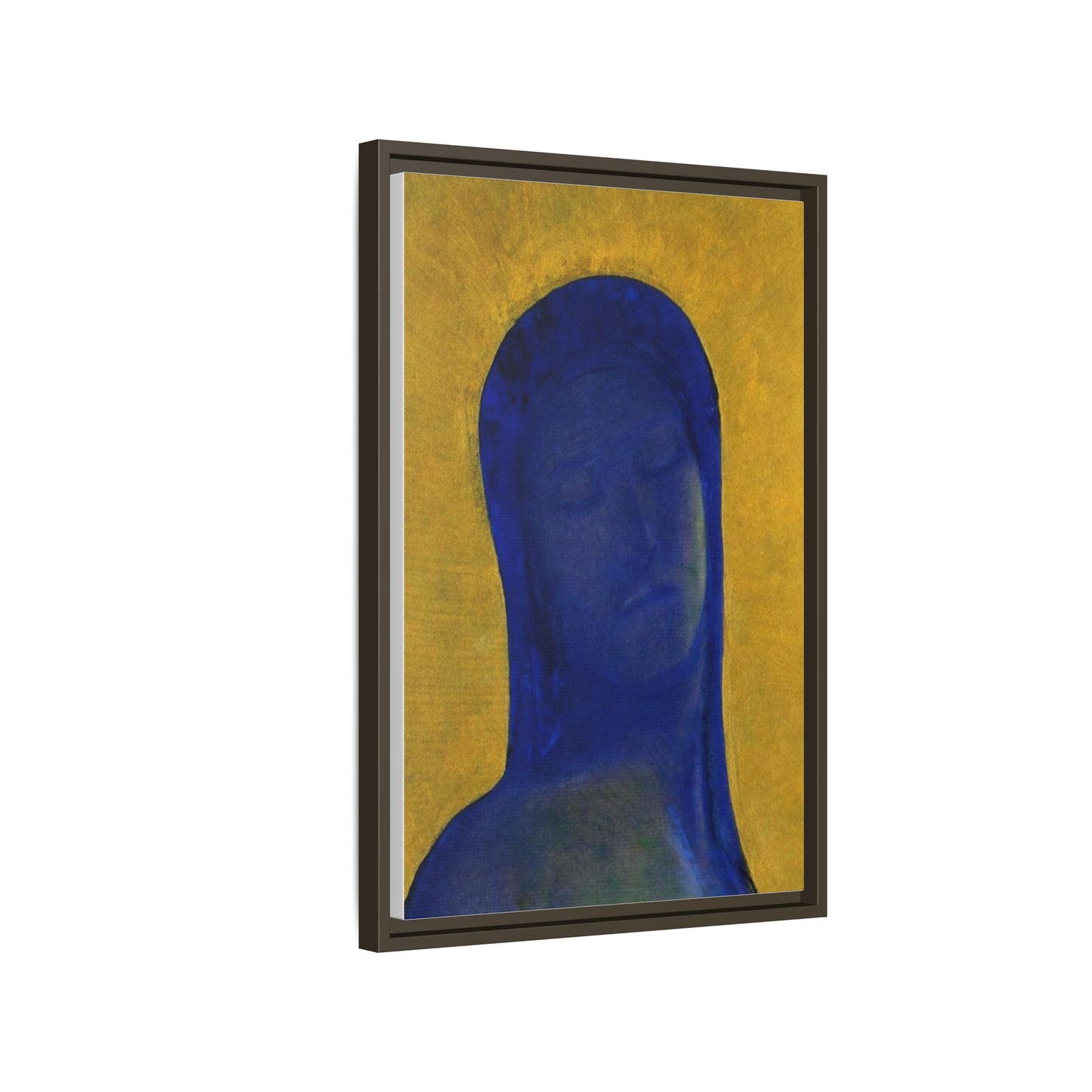 Closed Eyes by Odilon Redon Framed Matte Canvas Wall Art Print